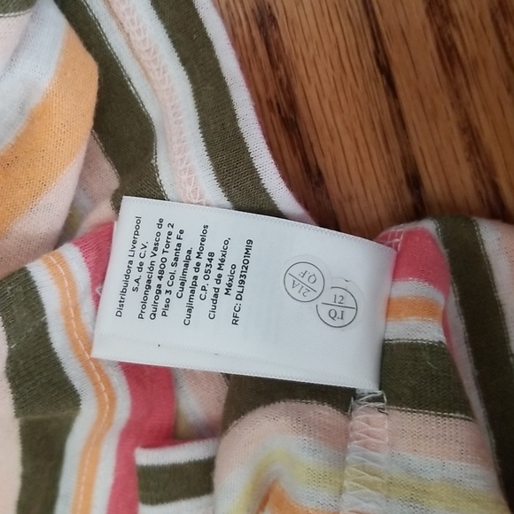 (L) Talbots Striped Colorful V Neck Linen Classic Contemporary Casual Comfort - Picture 9 of 10